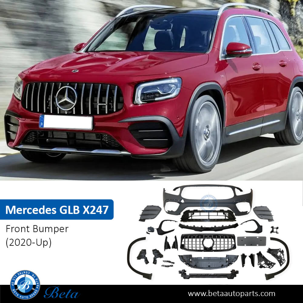 Mercedes GLB-Class X247 (2020-Up), Front Bumper Normal AMG with Radiator Grille with Park Assist, China, 2478801903 Mercedes GLB-Class X247 (2020-Up), Front Bumper Normal AMG with Radiator Grille with Park Assist, China, 2478801903